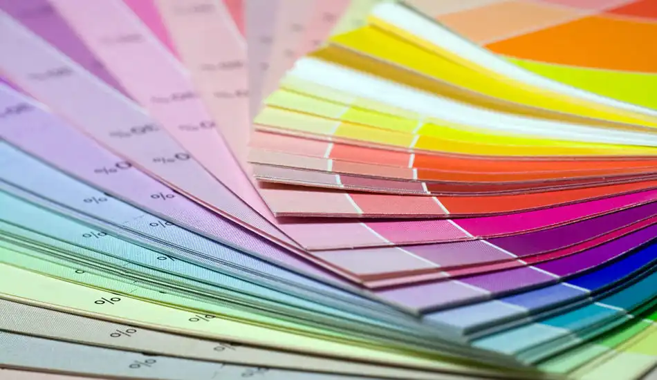 nuancier de couleurs utilisé dans une charte graphique pour l’identité visuelle d’une entreprise