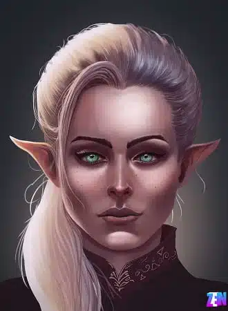 illustration elfe fantasy portrait character design