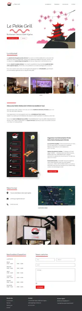 Refonte site WordPress Grenoble – nouveau design du restaurant Le Pekin Grill