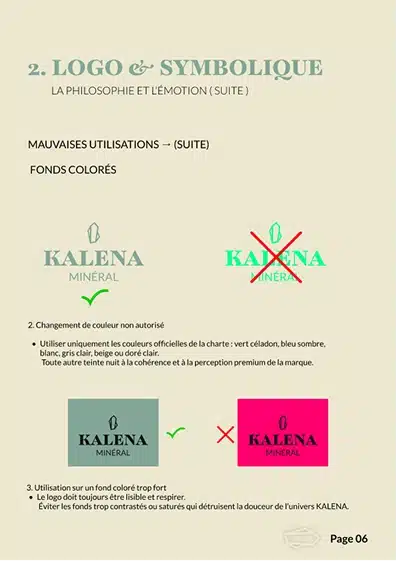 Charte graphique d'un graphiste logo bijouterie
