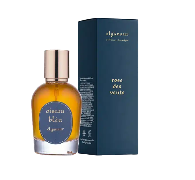 Packaging parfum conçu pour Elganaur avec une création d'identité visuelle premium mêlant flacon, coffret et direction artistique sur mesure.