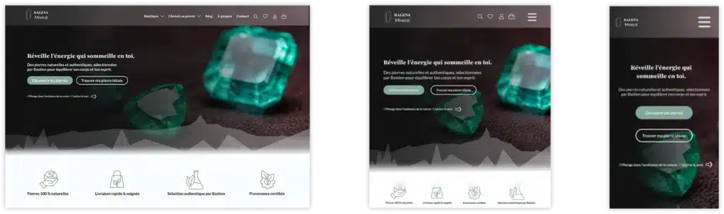 site web marque bijoux artisanale par designbyzen